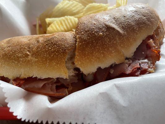 Spicy Italian Sandwich. If you've never had it, you need to rectify that. I've turned dozens on to it. Now they bring others.