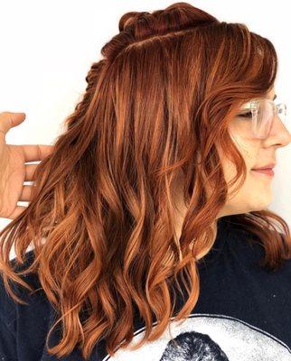 Red/copper balayage