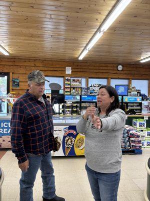 This cashier is the best! She was so fun, sweet and nice! Very helpful with directions to local beaches. We really enjoyed meeting her!