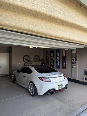 Freshly painted trunk