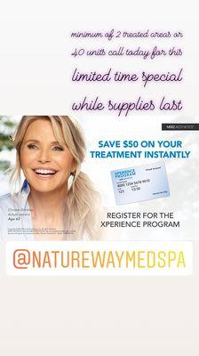 Wrinkle reduction similar to Botox and dysport