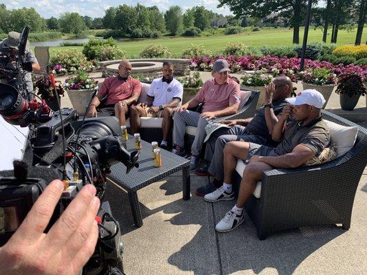 Filming of the TV show "Links to the Game" with Ohio legends Archie Griffin and Clark Kellogg, who notably won the match!