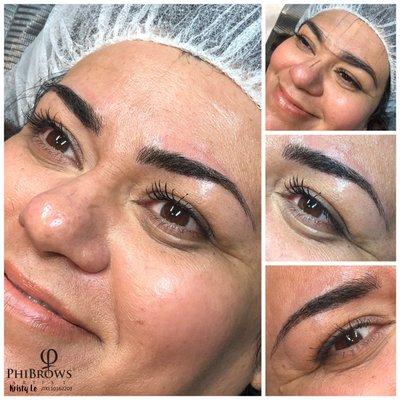 Microblading eyebrows