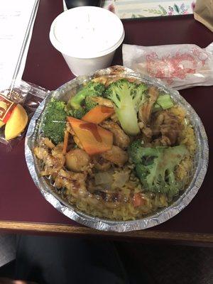 Chicken and broccoli