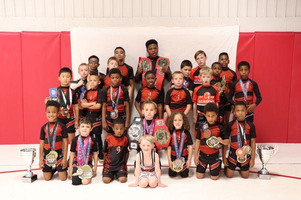 Kids from the academy that won state. They all have provided permission to be on the photo.