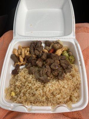 Steak and chicken hibachi
