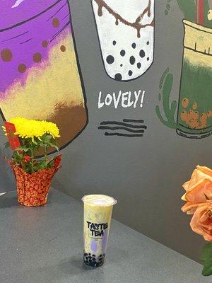 Taro Creme Brulee Milk Tea