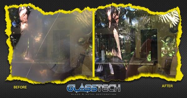 Glass Scratch Removal and Repair Before & After