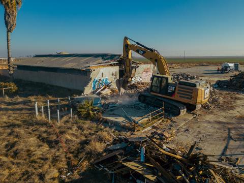 Abatement and demolition of a dairy facility.