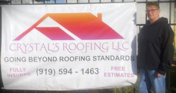 My name is Crystal the owner of Crystal's Roofing, We offer the best limited lifetime warrantees and financing for all projects