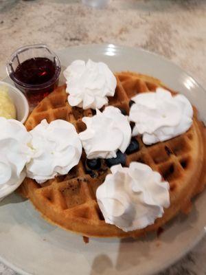 The Waffle Combo with blueberries. YUM!