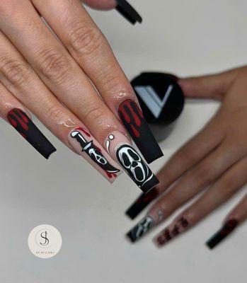 Add pumpkins, bats, or cobwebs to your style. Halloween nails are all about creativity. Book today