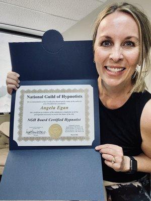 Board Certified Hypnotist, National Guild of Hypnotists