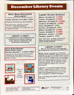 North Branch Holiday Hours in December 2024