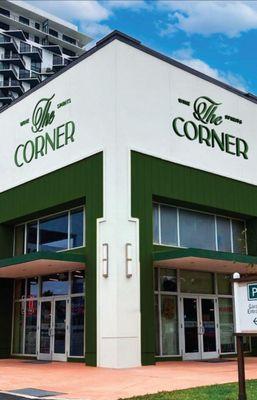 Exterior of The Corner Wine & Spirits our neighborhood luxury liquor store with curated wines, spirits, and holiday gift baskets.