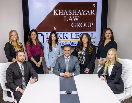 Khashayar Law Group Team at the Conference Room.