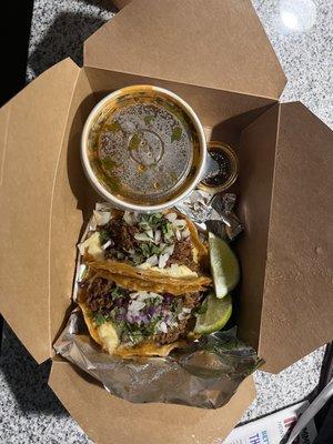 Presentation of my Birria Tacos .