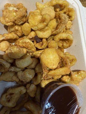 Fried banana peppers