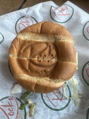 Avocado burger with homemade ranch dressing