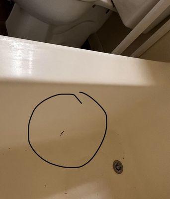 Patch on large crack in the bathtub
