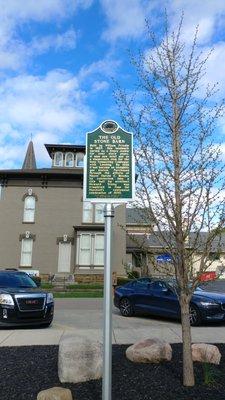 The Old Stone Barn Historical Marker, Marshall, MI,
