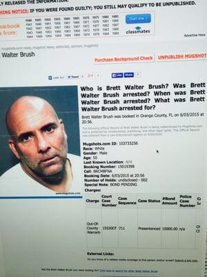 sorry Brett Walter Brush, bad business pays with jail time.....