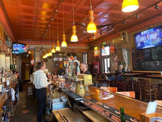 Cool old fashioned bar.