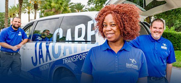 JAX CARE Patient Transport makes it easy for patients (adult or pediatric) Call Now (904) 309-9902