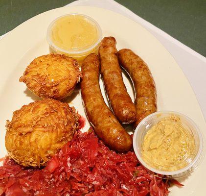 Oktoberfest menu Bratwurst dinner