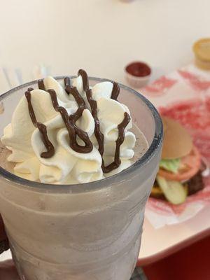 Nutella Shake with the Bacon 'n Cheese Double Steakburger