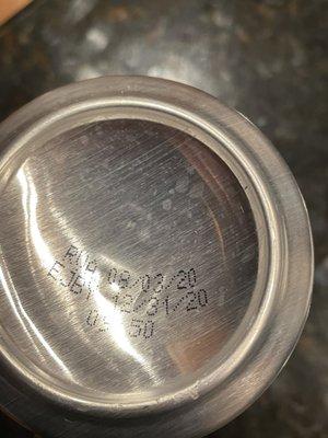 Made on 8/30/2020. Enjoy by 12/31/2020. I can hand even a year old but this is really pathetic