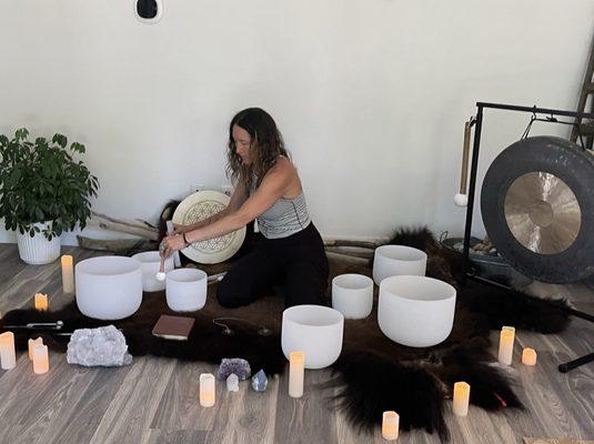 We offer a variety of yoga, sound bath, qigong, breath work, energy healing classes, workshops and retreats!