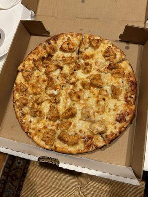 Small Buffalo chicken pizza (grilled chicken, no red sauce)