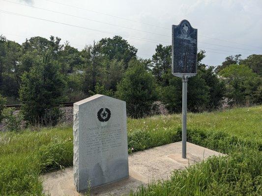Indian Battlefield Historical Marker, Marlin