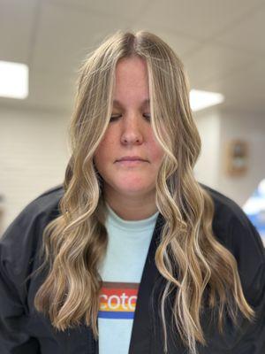 First bonding session, on chemically untreated hair