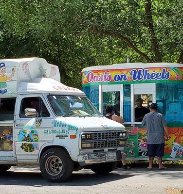 Vendors coming through the campground constantly.