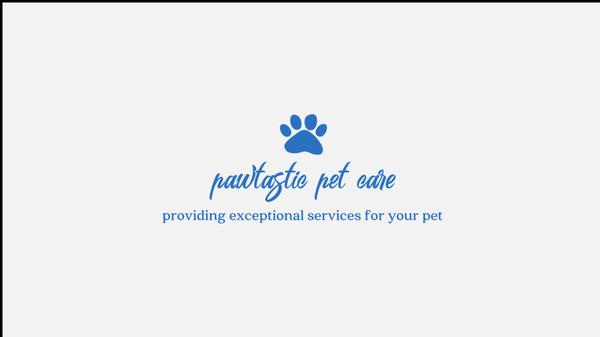 pawtastic pet care logo with slogan