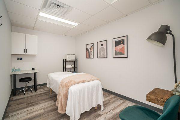 Massage Therapist room! Our massage therapist specializes in deep tissue massage!
