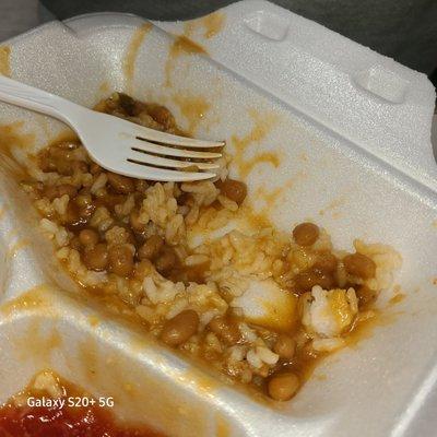 Ordered Cajun red beans and rice and got pork n beans and rice.