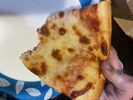 Delicious cheese pizza..