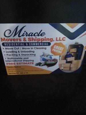 Miracle Movers And shipping
