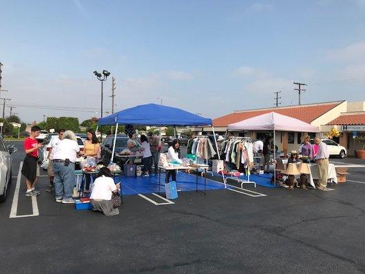 Parking Lot Sale on Sat.