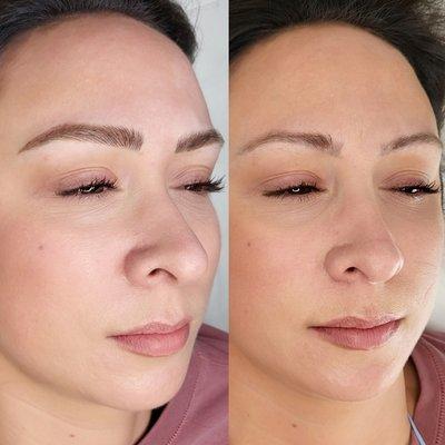 Nanostrokes -machine tattooed hairstrokes