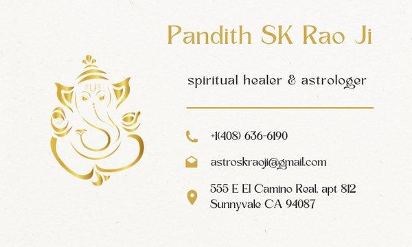 Pandith S K Rao Ji Spiritual Healer & Astrologer