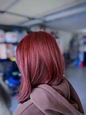 Red cherry hair