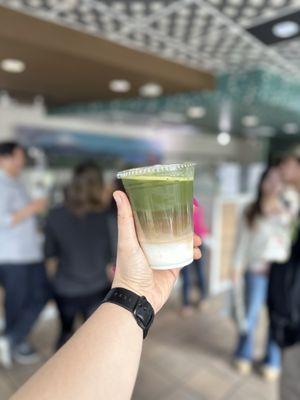 Dirty matcha latte