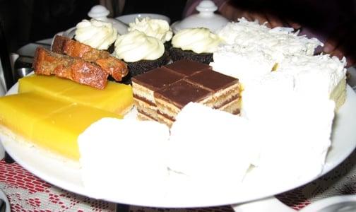Desserts (the white blobs in the front are homemade marshmallows)