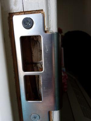 Door look would get hung within this.