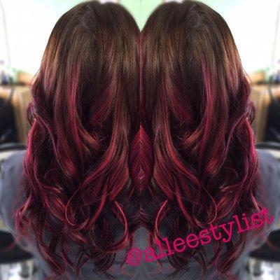 Magenta balayage