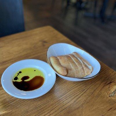 Fresh hot delicious bread with dip sauce